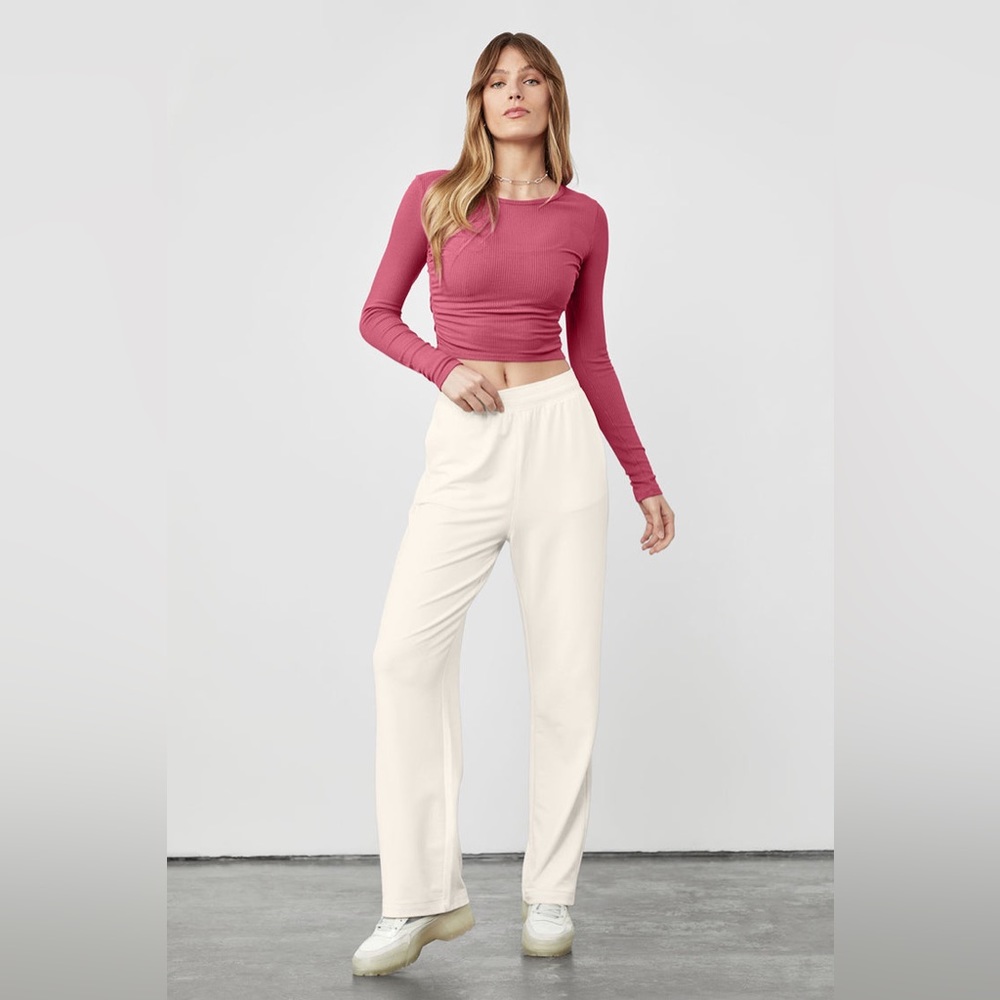 Alo Yoga High Waist Dreamy Wide Leg Pant W/ Drawstring Women's Size Medium